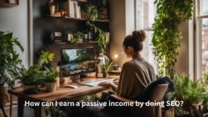 a girl is working on the laptop , plants were kept besides her